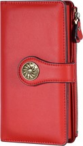 Genuine Leather Clutch Wallet Multi Card Organizer - $40.39