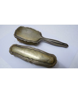 Pair of Antique/Vintage German 800 Silver &amp; White Bakelite Hair Brushes,... - $132.48 CAD