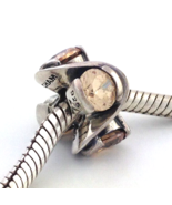 Authentic Chamilia Retired Forever Light Brown Cz Charm, Jb18b, New - $505.04 MXN
