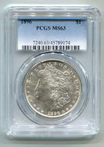 1896 Morgan Silver Dollar Pcgs MS63 Nice Original Coin Premium Quality Pq - £87.92 GBP