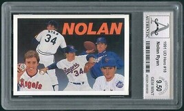 1991 Ud Baseball Heroes Nolan Ryan #18 Graded Rollie Fingers Authentic Aei 9.5 - £23.17 GBP