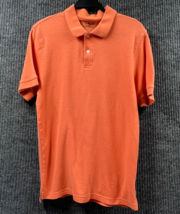Sun River Mens Polo Shirt Medium Orange Pullover Short Sleeve Golf Casual - £10.22 GBP