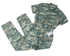 NWT Mother The Zippy Ankle Jumpsuit in Blue Green Camo Camouflage XS $325 - $91.08