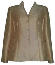 Le Suit Metallic Pink Blazer, Size 6 Petite - £28.24 GBP