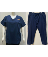 Scrubstar Women&#39;s Core Essentials Scrub Top &amp; Drawstring Pants Set Navy ... - $24.99