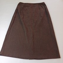 Kim Rogers Petites Back Zipper Women&#39;s Brown Skirt Size 14P Measured Wai... - €7,70 EUR