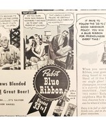 1941 Pabst Blue Ribbon Beer 33 To 1 Browns Advertisement Comic Strip DWNN12 - $34.16 CAD