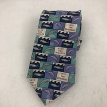 SAVE THE Dolphins NOVELTY TIE - House of Vitullo Uitca NY - $14.95