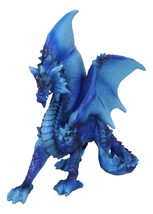 Ancient Guardian Blue Water Elemental Ice Frozen Azure Dragon Prowling F... - $29.99