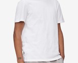 Calvin Klein Men&#39;s Smooth Cotton Solid Crewneck T-Shirt Brilliant White-2XL - $21.99