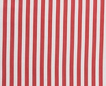 Cotton Red White Stripes Striped Beach Time Red Fabric Print by Yard D15... - $13.95