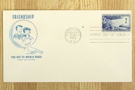 US Postal History Cover FDC 1956 FRIENDSHIP The Key To World Peace Washi... - $10.93