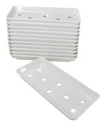 Pack Of 12 White Neta Zara Sushi Case Sashimi Plates With Drip Holes 8&quot; ... - €54,04 EUR