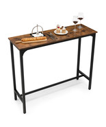 48&quot; Industrial Pub Table Counter Height Bar Table Kitchen Dining Rustic ... - £119.02 GBP