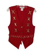 VTG  d. Frank Embellished Vest  Size 6 USA 80s 90s - $19.79