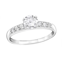 Diamond Flash® Cubic Zirconia Sterling Silver Ring Fully Hallmarked free postage - £15.21 GBP