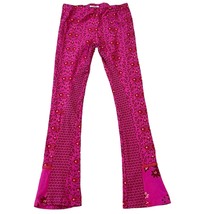 Naartjie Kids Girls Vintage Size 9 Flare Leg Pants Pink Floral Multi Pat... - $17.28