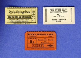 Rocky Springs Amusement Park Ticket Lot, Lancaster, Penn/PA - £3.96 GBP