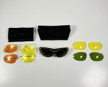 Smith Slider Bazooka Sunglasses W/ Case &amp; Extra Lenses Olive Oil Vtg - $89.09