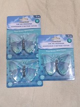 NEW Blue Butterfly suction cup Car Air Freshener Ocean Breeze, 3pc Lot - £7.76 GBP