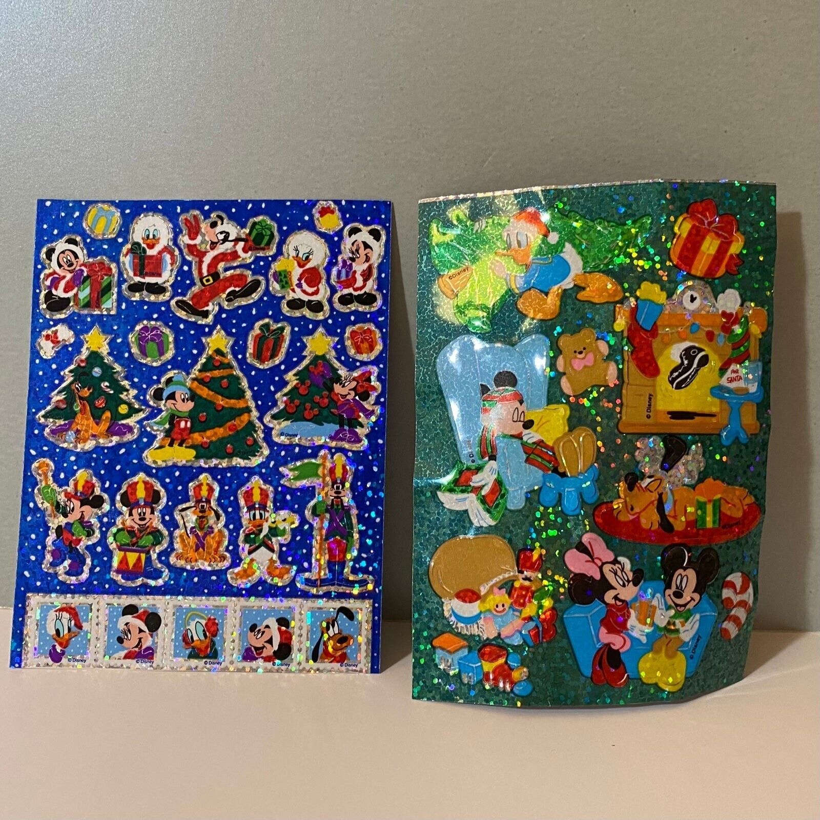 Primary image for Vintage Sandylion Disney Mickey Mouse & Friends Prism Christmas Stickers