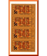 4-1943 Central Park Amusement Park Tickets, Allentown, Pennsylvania/PA/Penn - £4.70 GBP