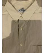 Old Navy Long Sleeve Shirt Men Sz XXL Front Pocket Beige Checked - $9.90