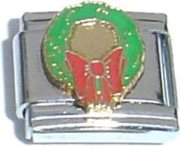 Christmas Wreath Italian Charm - $8.88