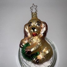 RARE Old World Christmas Birgit SIGNED Playful Cocker Spaniel Ornament - £24.03 GBP