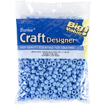 Pony Beads Opaque Light Blue 6mm X 9mm - $19.74