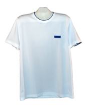 Hugo Boss  White Blue Logo Cotton Slim Fit Men&#39;s T- Shirt Size 2XL - £65.13 GBP