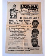Vtg Mexican sports wrestler Program Poster Cartel Programa Funcion LUCHA... - $89.75 CAD