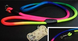 Dog Leash Multi Neon Color 48&quot; NWT Free Shipping Small Medium - £6.27 GBP