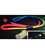 Dog Leash Multi Neon Color 48&quot; NWT Free Shipping Small Medium - $7.99