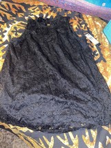 AB Studios Elegant Black Onyx Lace High Neck Top Size M NWT rt $44 - £12.73 GBP