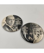 Vintage Set Of 2 1991 Dum-Dum And Normal Beans Dinner Art 3&quot; Event Lapel... - $35.63
