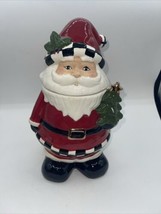 Santa Cookie Jar 12” Tall Holly And Moss New With Tags Mackenzie Childs ... - $33.66