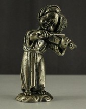 Vintage Pewter Metalware Figurine PELTRO ITALY Young Boy Playing VIOLIN ... - £23.19 GBP