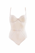 L&#39;AGENT BY AGENT PROVOCATEUR Womens Bodysuit Elegant Tulle White Size S - £65.59 GBP