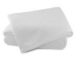 Sferra Marcus White Twin Blanket Solid 100% Brushed Combed Cotton Plush ... - £89.91 GBP