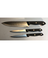 SLITZER PROFESSIONAL GERMAN STYLE 3 CUTLERY Knives 1 Chef Knife And 2 Sl... - £9.86 GBP