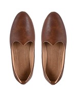 Mens Jutti sof leather loafer Nagra Mojari ethnic Shoe Brown Curve,US si... - £37.90 GBP