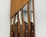 Scimitar 5 Piece Set Filet Carving Slicing Knives &amp; Fork in Holder - £75.24 GBP