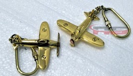 Solid Brass Nautical Keyring Aeroplane, vintage Maritime Antique Perfect gift 50 - £130.25 GBP