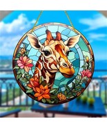 GIRAFFE Stained Acrylic SunCatcher 6&quot; Diameter - $20.08 CAD