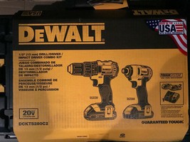 DeWalt - DCKTS280C2 - 20V MAX Li-Ion Cordless Drill Driver/Impact Combo Kit - £197.67 GBP