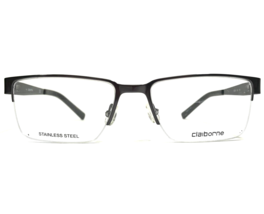 Claiborne Eyeglasses Frames CB246 6LB Gray Rectangular Half Rim 53-17-145 - £51.24 GBP