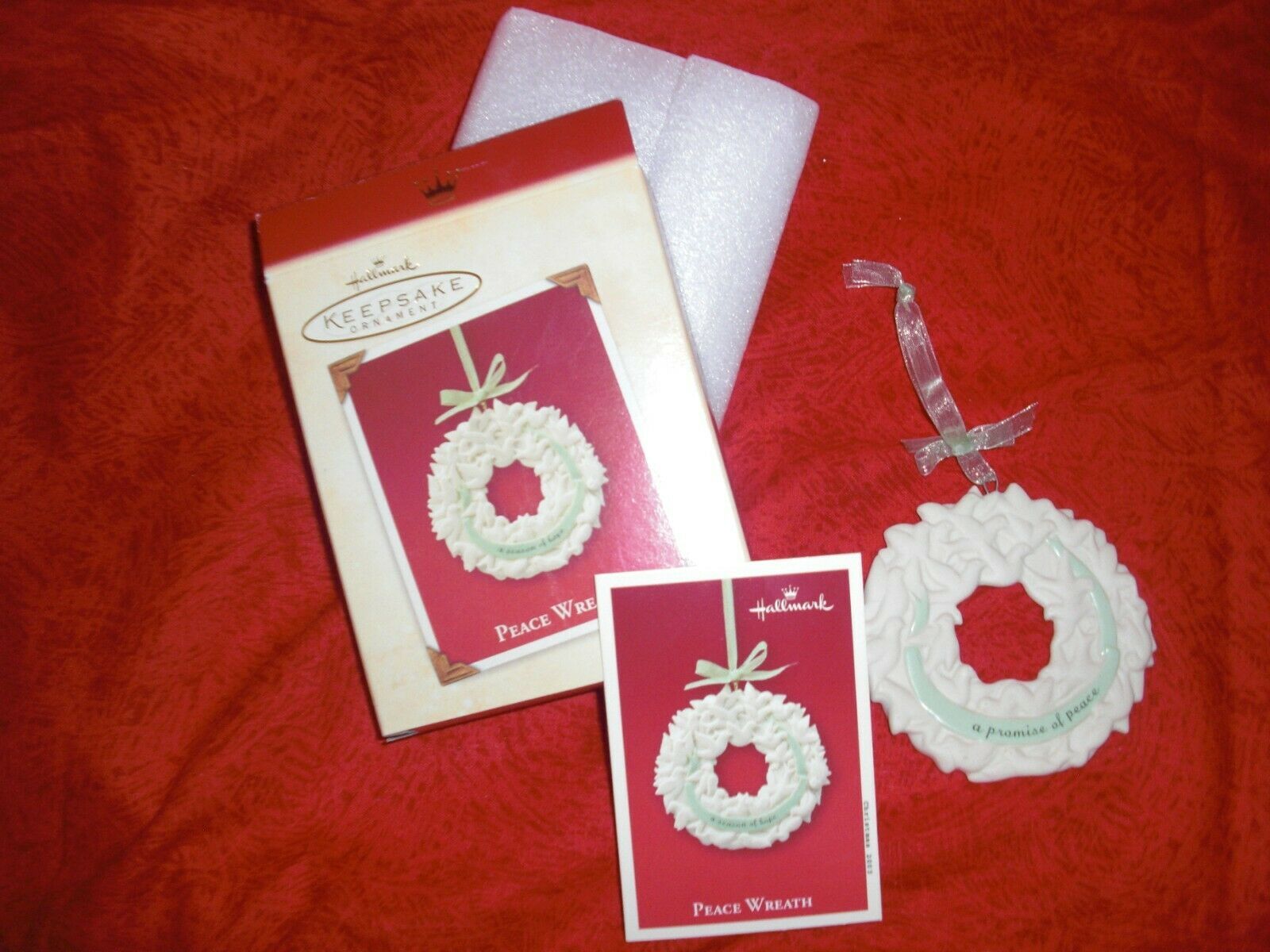 Primary image for Peace Wreath 2003 Hallmark Keepsake Ornament Includes Memory Card Original Box