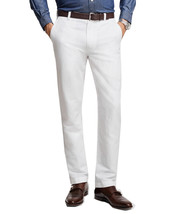 Brooks Brothers Mens White Clark Fit Supima Cotton Chino Pants, 35W x 32L 5182-9 - £23.62 GBP