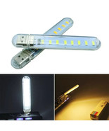 Portable Mini USB LED Lamp 8 Leds Lighting Computer Night Light White/Wa... - $13.63 CAD